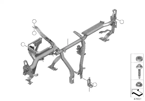 Draagbalk instrument paneel
