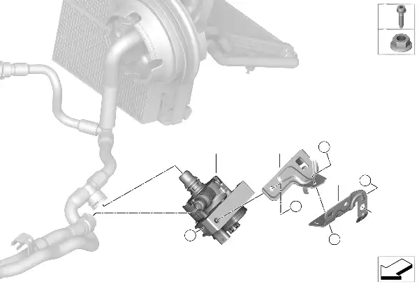 Pompe à eau électrique / fixation