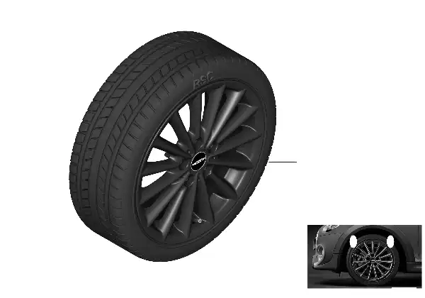 Kom.kış tekerleği JCW Multispoke 505-17"