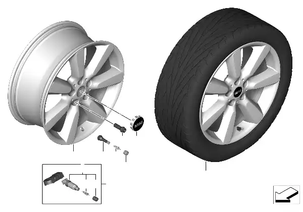 MINI LM-velg Edged Spoke 535 - 19"