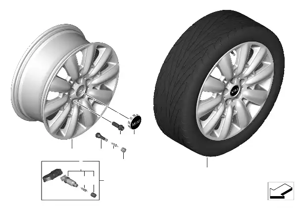 MINI LM-velg pin Spoke 533 - 18"