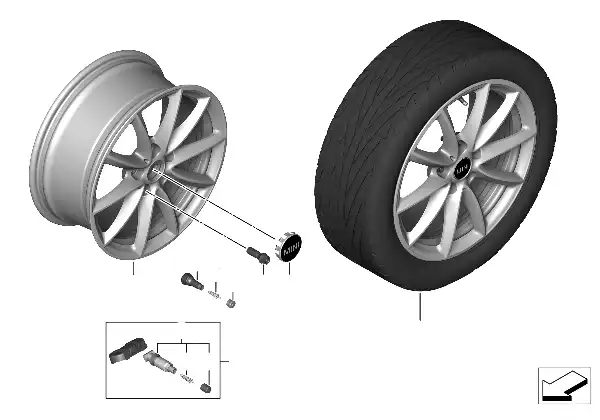 MINI LM wiel Light Spoke 683 - 17"
