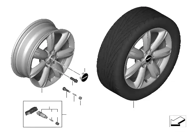 MINI LM-velg Star Spoke 539 - 17" OA