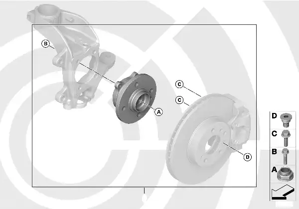 Repair kit, wheel bearing, front