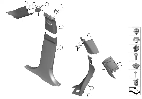 Bekleding A- / B- / C- / D-Kolom