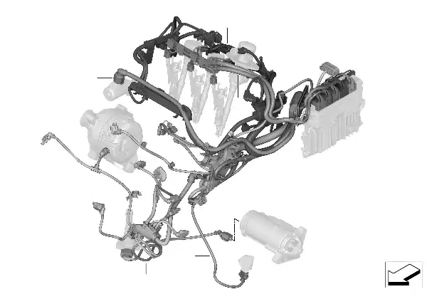 Kabelový svazek motor