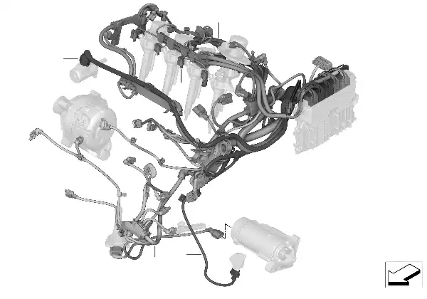 Kabelový svazek motor