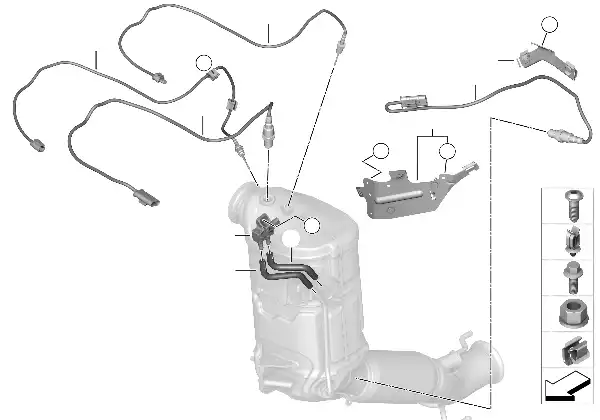 Capt. filtre particules/pièc.rapportées