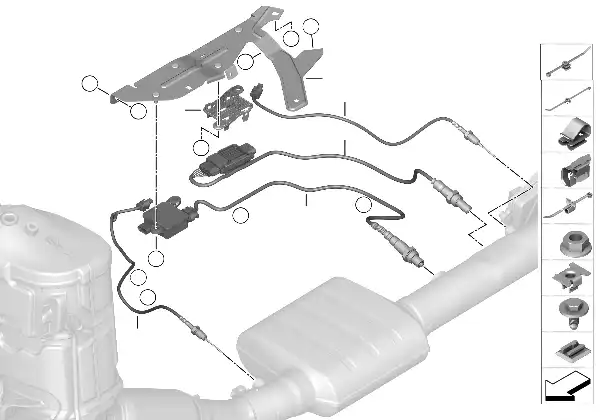 Sonde gaz d'échappement / sonde NOX