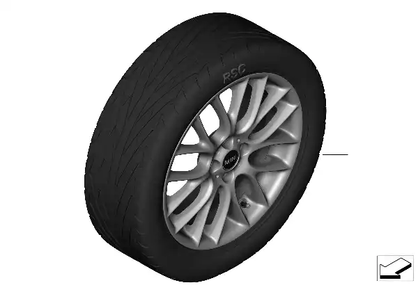 JCW 轻质合金车轮 Cross Spoke R112 - 17"