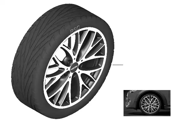 JCW haf.met.al.j.Cross Spoke 506 - 18"