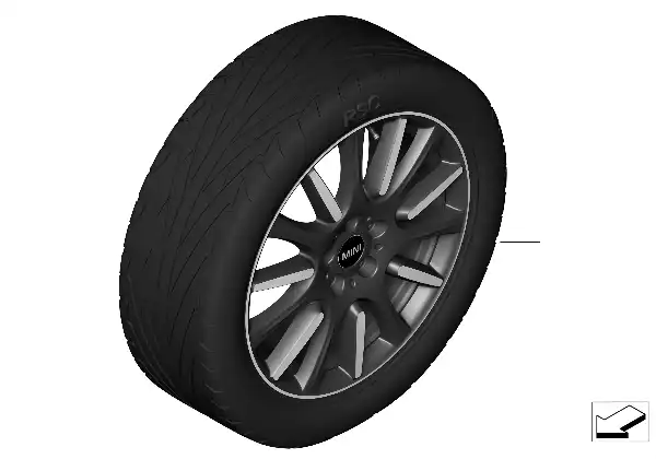 MINI haf.met.al.j.High Spoke 596 - 18"