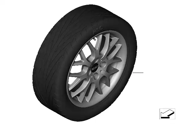 MINI 轻金属车轮 Cross Spoke R90 - 16"