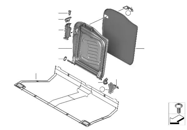 Asiento tras. armazón as. paso carga