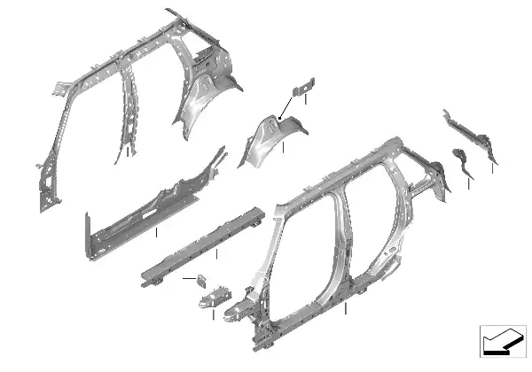 Single components for body-side frame