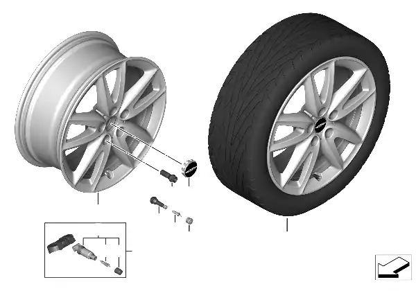 MINI LM-velg JCW Grip Spoke 815 - 18" OA