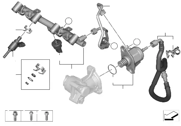 Pompe haute pression/conduites/injecteur