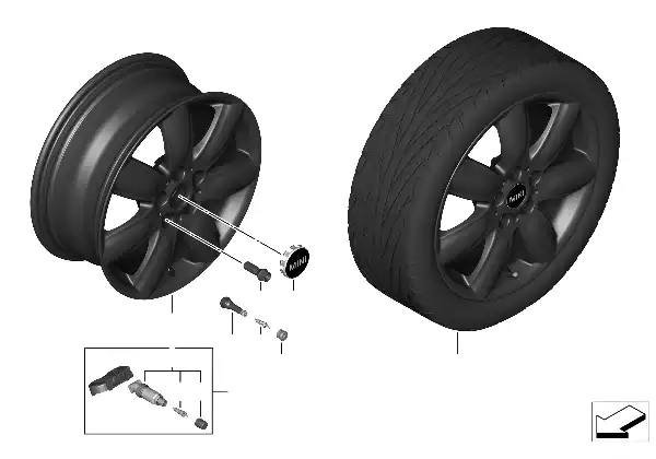 MINI jante AL Bridge Spoke 528 - 17" AO