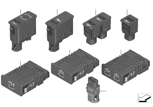Uttag USB/AUX-in